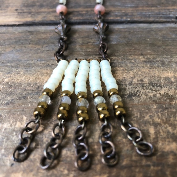 Rustic Fringe Gemstone Necklace - Picture 5 of 5